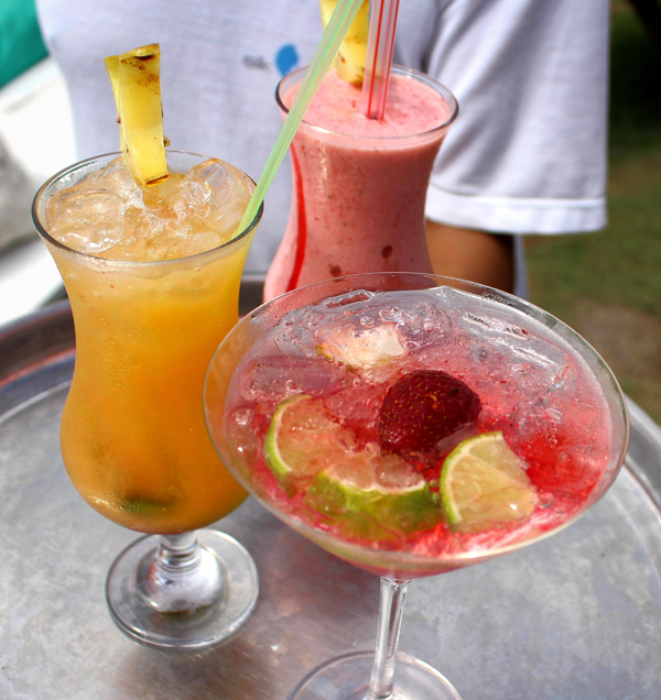 Bons drinques não alcoólicos do Silk, em Búzios