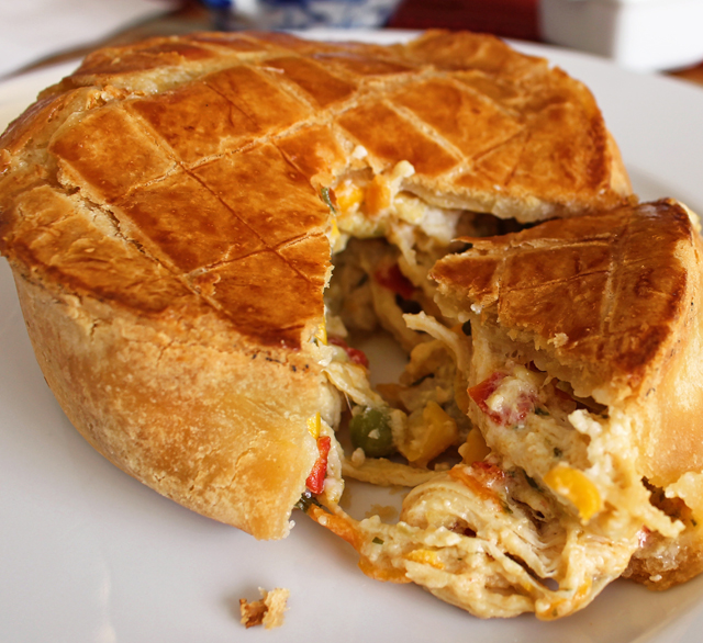 Torta rústica de frango do Damádalê: tremendamente gostosa