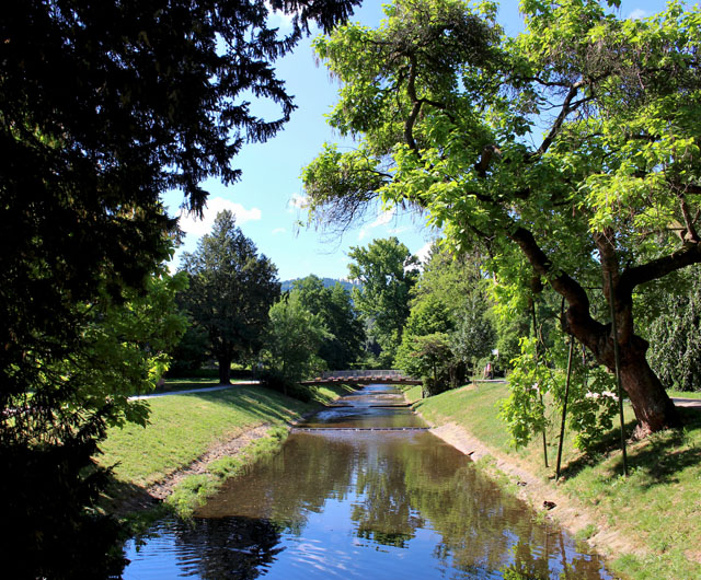 O belíssimo rio Oos, que corta Baden-Baden