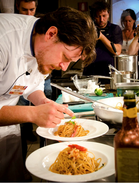 Lucca Torricelli, chef do restaurante L’Argentino (Lugano, Suíça), vencedor da terceira edição do Academia Barilla Pasta World Championship