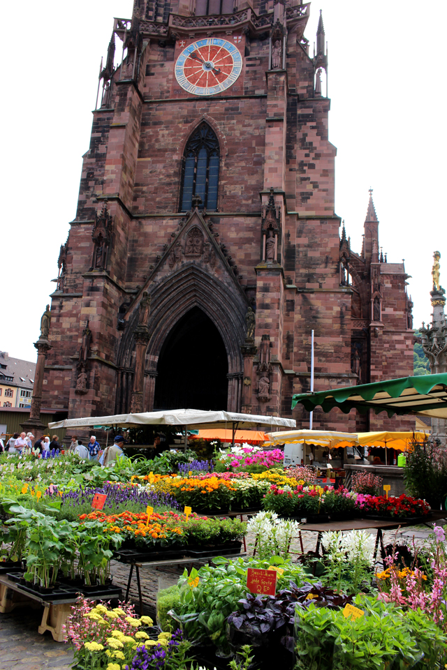 O viciante Mercado de Friburgo, todos os dias pela manhã defronte a Catedral