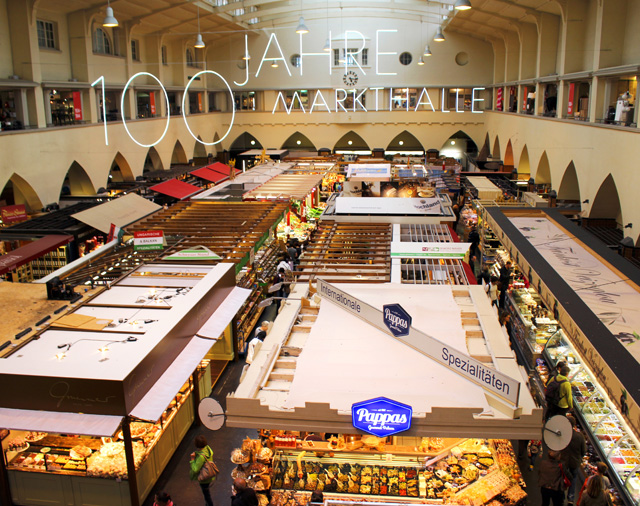 O lindo, organizado e ótimo Stuttgart Markthalle