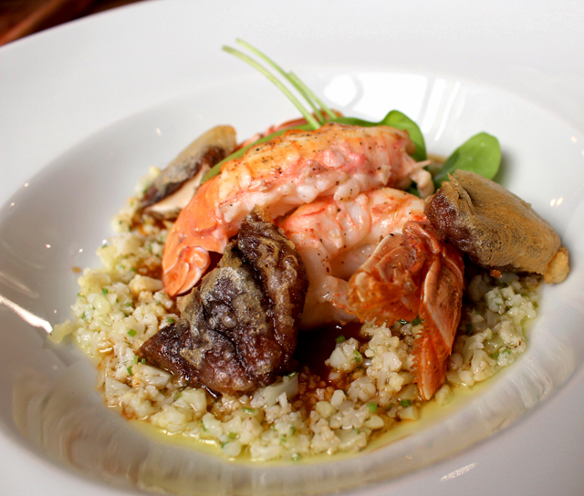 Lagostim, risoto de legumes e "couscous" de couve-flor: prato do dia 