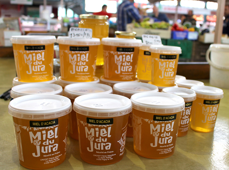 Mel de Jura (região francesa) no mercado de Dijon