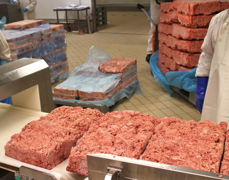 Paleta de porco e bucho de porco congelados: o início do processo de fabricação da Mortadella I.G.P.