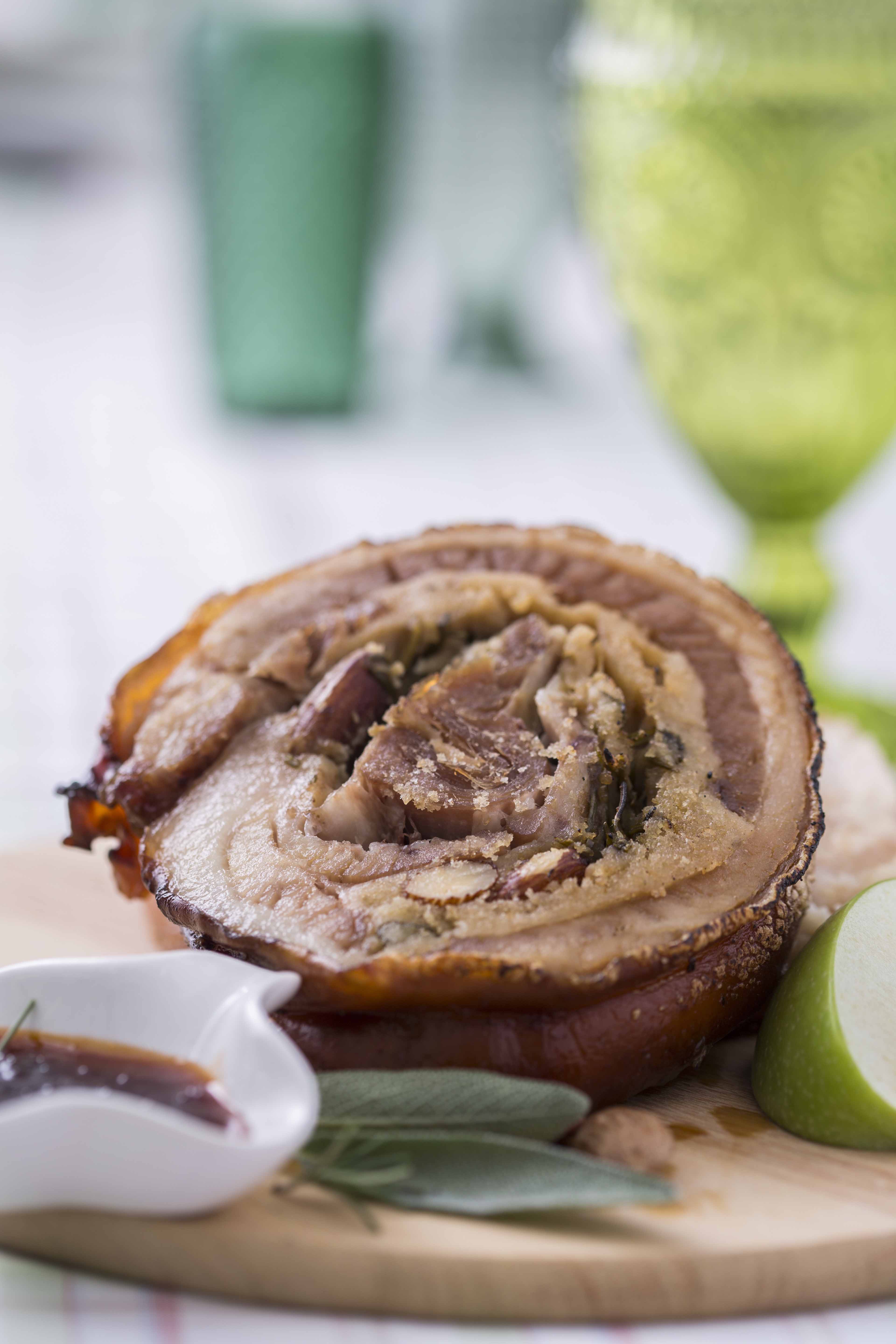 POrchetta recheada com maçã e amêndoas: prato da cidade de Bauru à venda neste final de semana no evento Festival Sabor de São Paulo