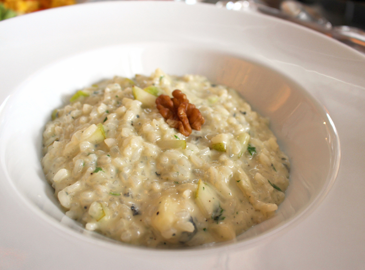 Risoto de gorgonzola com pera (R$ 55) sugestão do dia que entrará para o menu