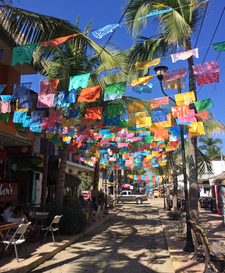 Ruas do povoado de Sayulita