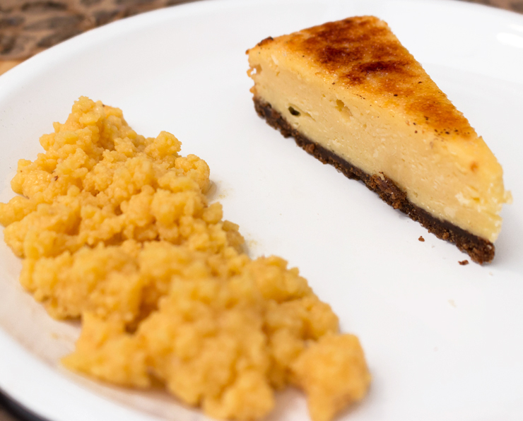 Ótimo Cheesecake brulê de queijo canastra com dispensável ambrosia do novo Kod