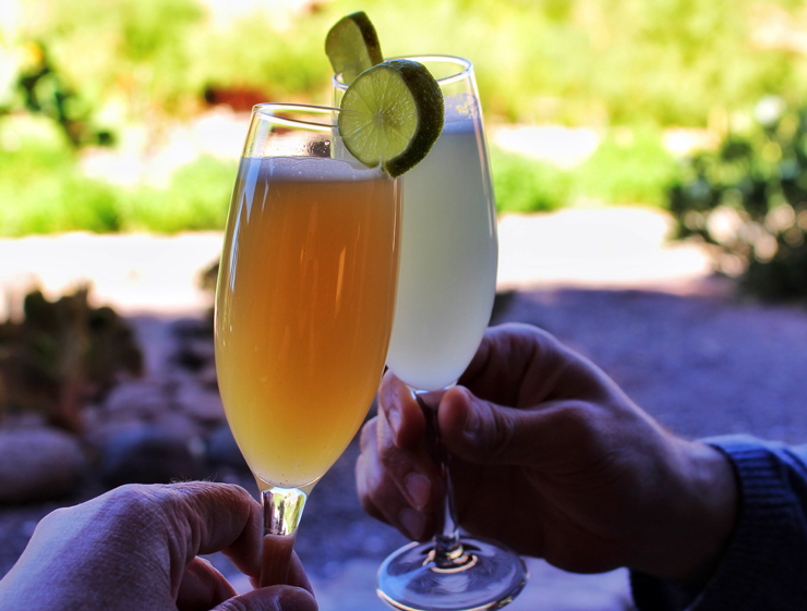 Piscos sours para brindar a chegada no Hotel Alto Atacama: lá, todas as refeições e bebidas (alcoólicas e não) são inclusas na diária, assim como os passeios